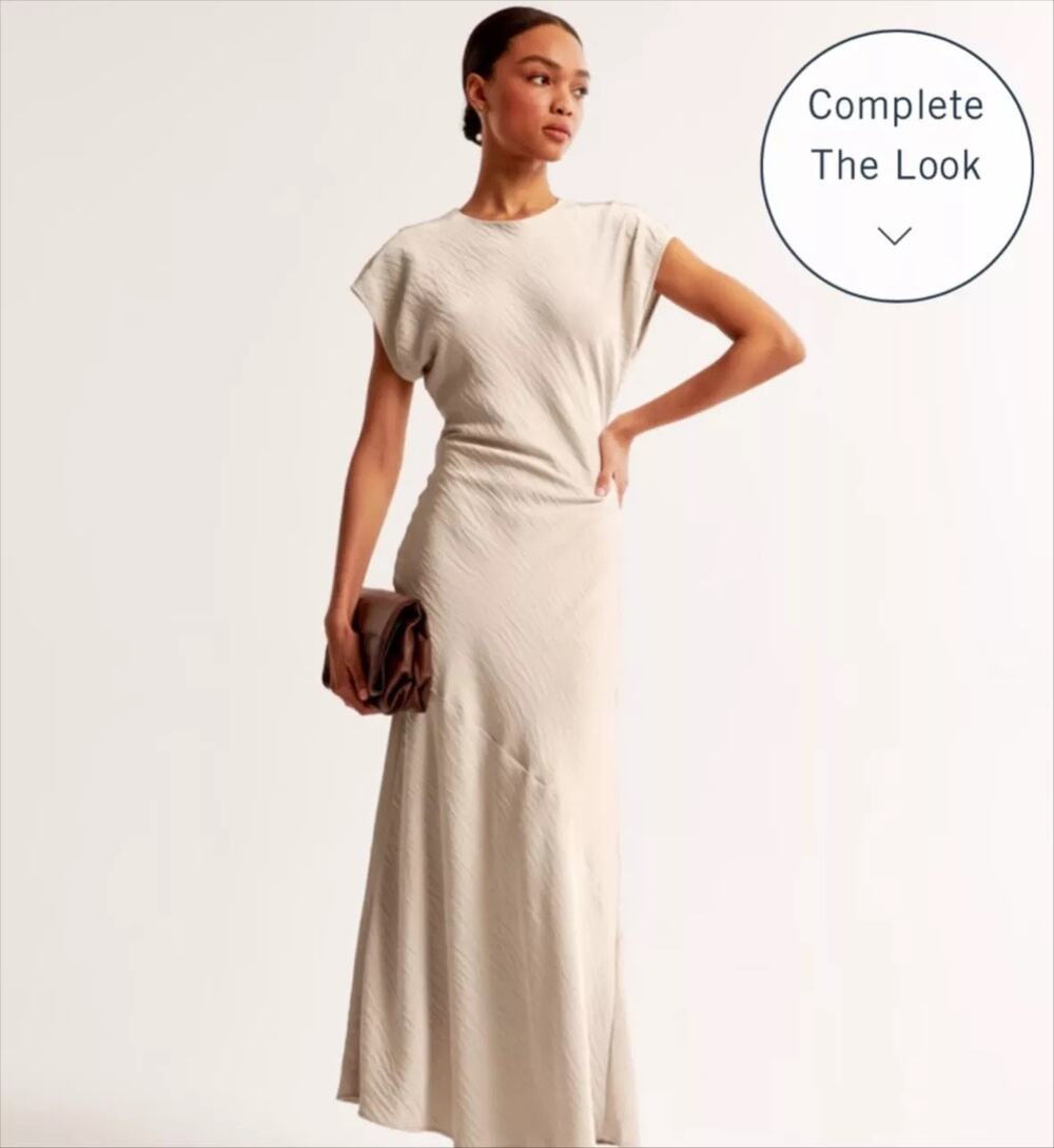 Abercrombie & Fitch Satin Maxi Dress